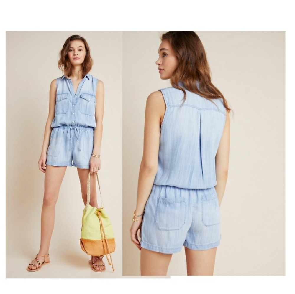 Anthropologie Cloth & Stone Utility Romper